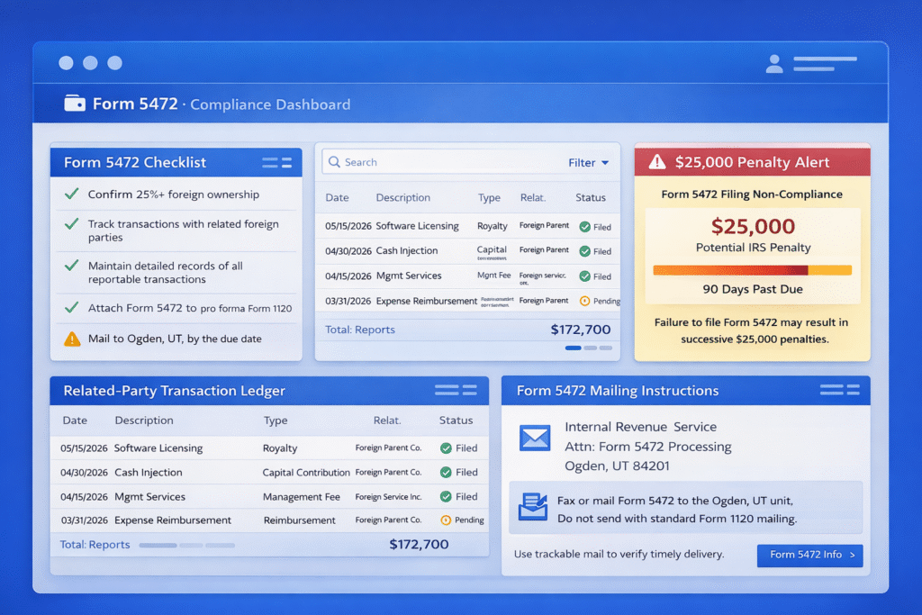 Foreign-owned U.S. corporation compliance